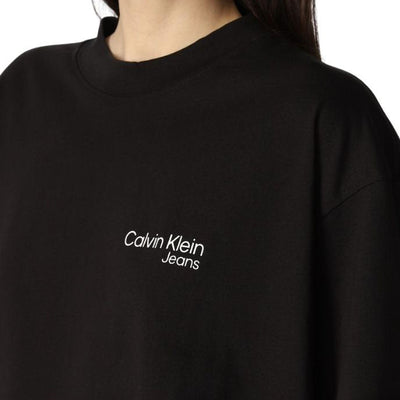 Back Urban Logo Cotton T-Shirt - Black