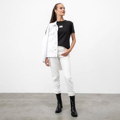 Badge Seaming T-Shirt - Black