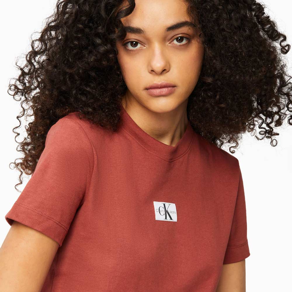 Badge Seaming T-Shirt - Red