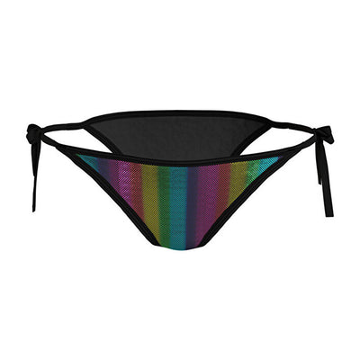 Cheeky String Side Tie-Print Bikini - Multi