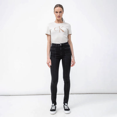 Glossy Monogram Slim T-Shirt - Off White