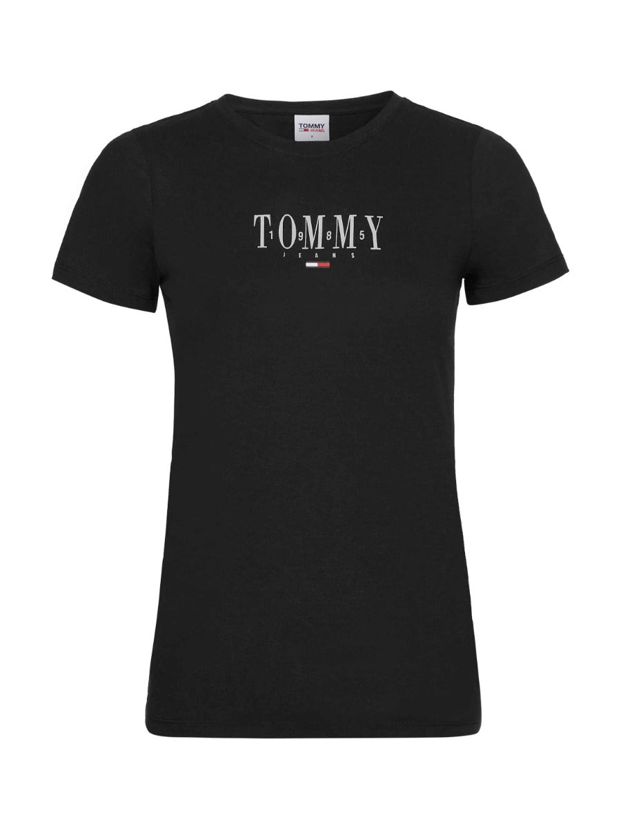 Essential Skinny Logo T-Shirt - BLACK